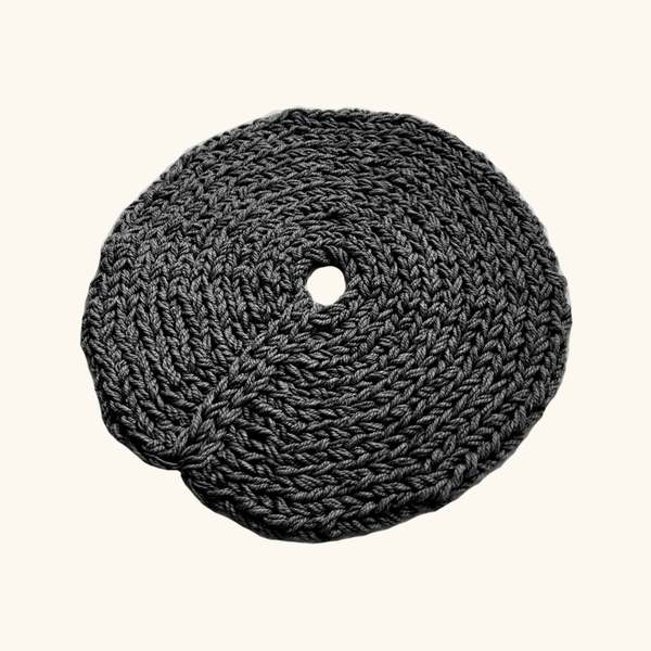 Anzy Home Chunky-Knitted Christmas Tree Skirt - Grey