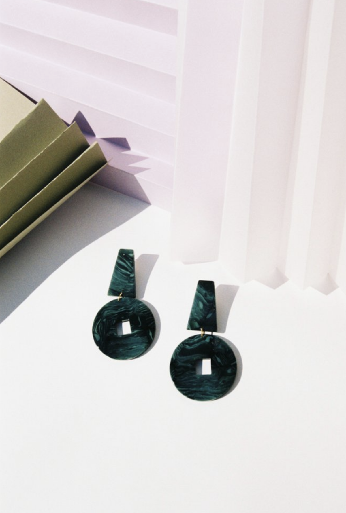 Après Ski Derviche Earring - MARBLE GREEN - Image 2 of 2