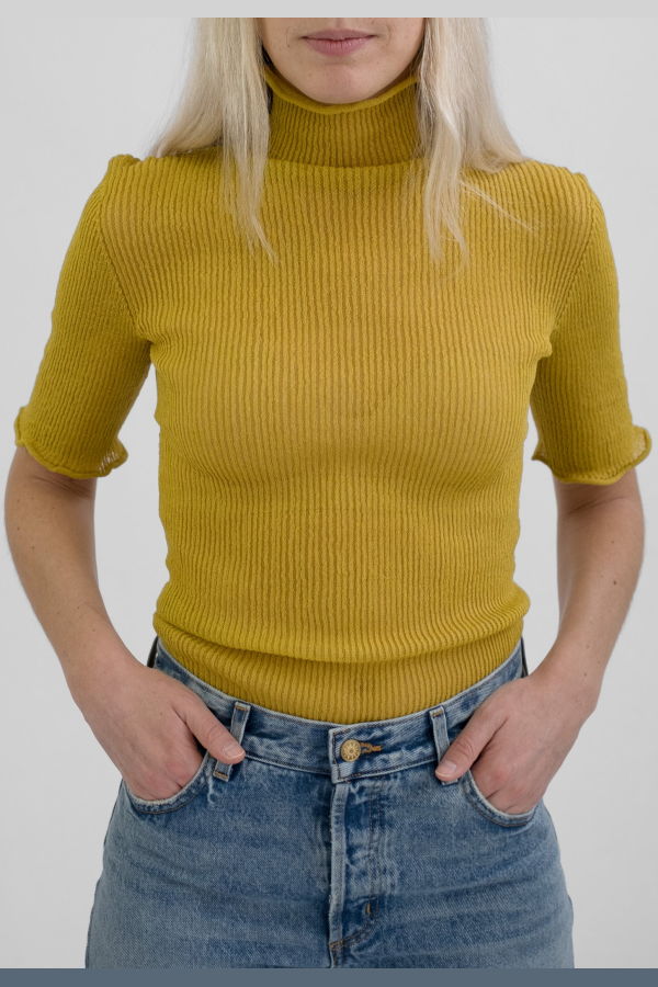 B Sides Camilla Sheer Turtleneck Top