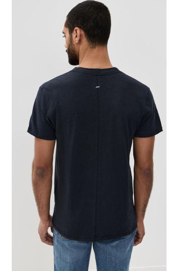 Rag & Bone Classic Short Sleeve Henley - Deep Navy