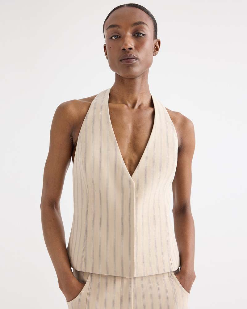 TWP Keelyn Vest - Ecru/Multi