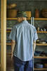 Orslow Short Sleeve Gray Chambray Work Shirt with Flap Pocket - Thumbnail 6