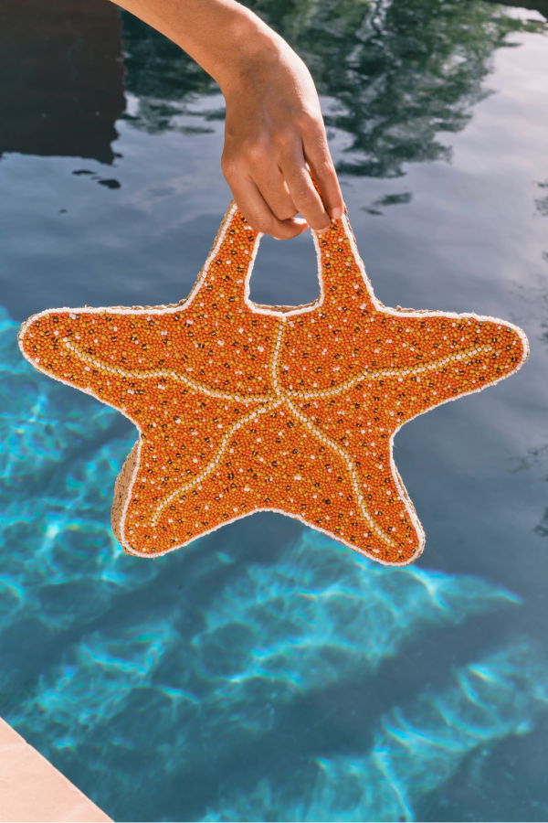 Simon Miller Beaded Starfish Bag - Orange/Natural