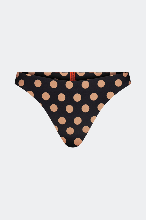Simon Miller Bwai Bikini Bottom - Black/Tan Polka Dot