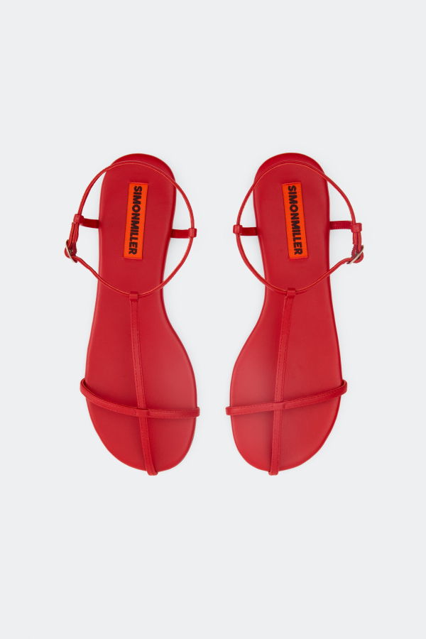 Simon Miller Cage Flat Sandal - Lucky Red