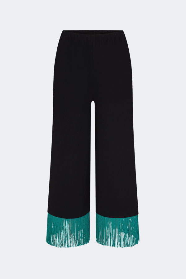 Simon Miller Nella Fringe Pant - Black/Teal
