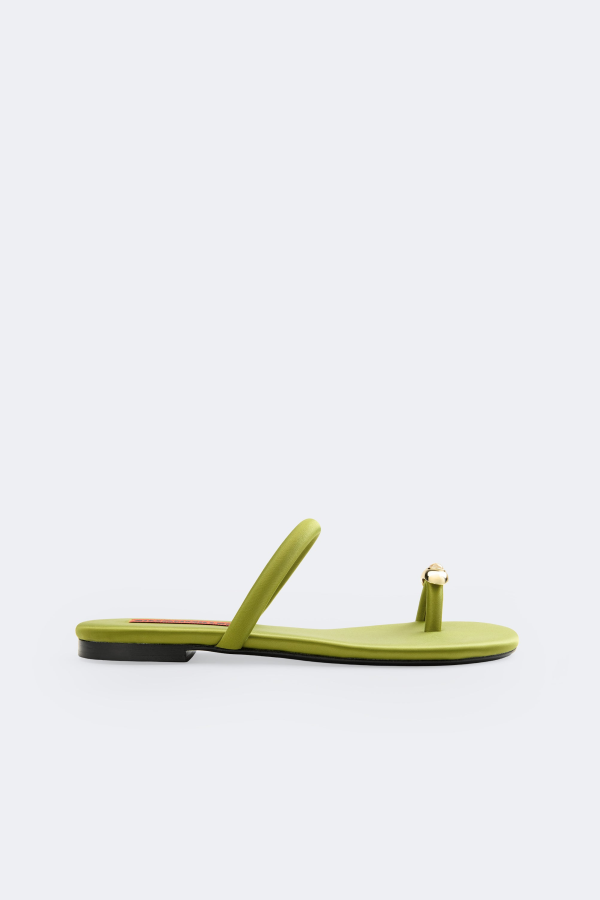 Simon Miller Pipe Sandal - Moss Green/Clear
