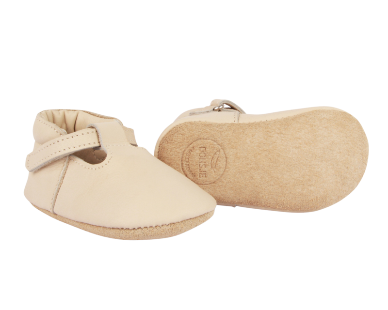 KIDS Donsje Elia Shoes - Cream Leather
