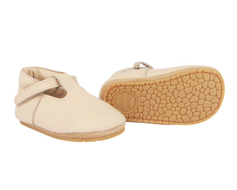 KIDS Donsje Elia Shoes - Cream Leather