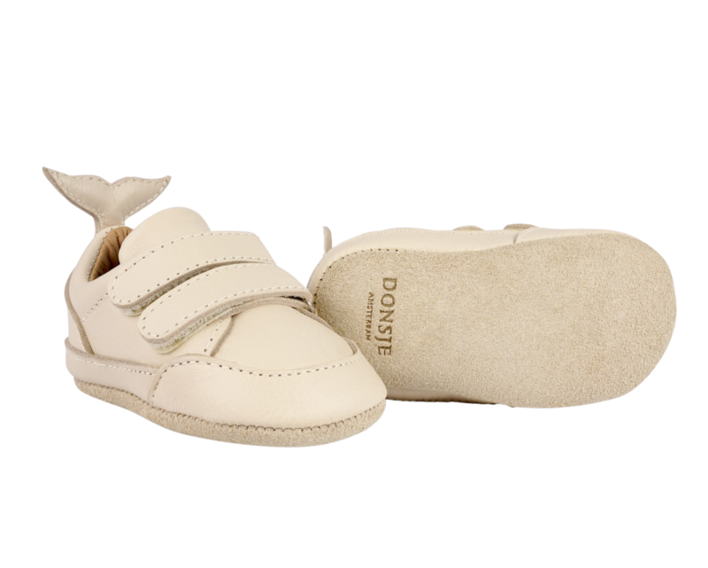 KIDS Donsje Levin Sneakers - Cream Leather