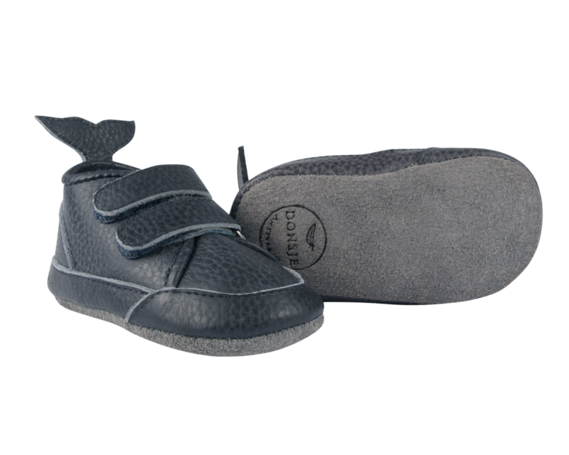 KIDS Donsje Levin Sneakers - Petrol Grain Leather