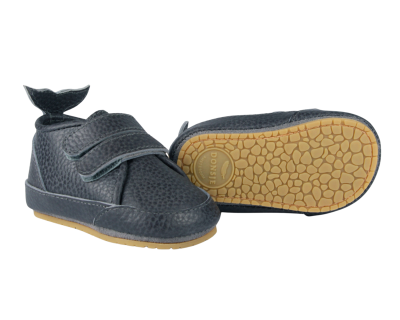 KIDS Donsje Levin Sneakers - Petrol Grain Leather