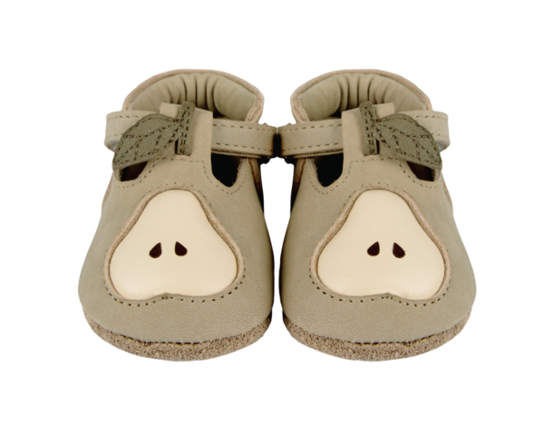 KIDS Donsje Qanoe Pear Shoes - Taupe Leather