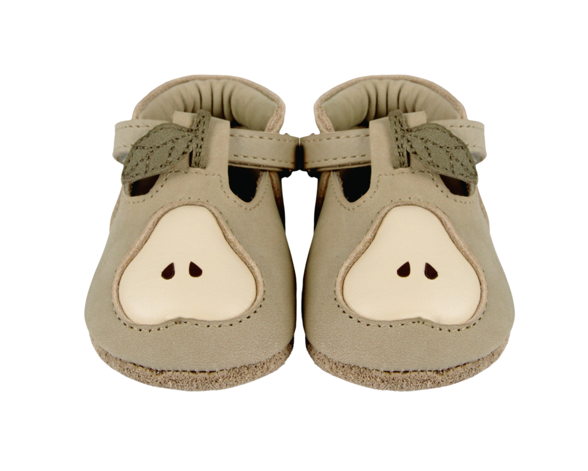 KIDS Donsje Qanoe Pear Shoes - Taupe Leather - Image 1 of 6