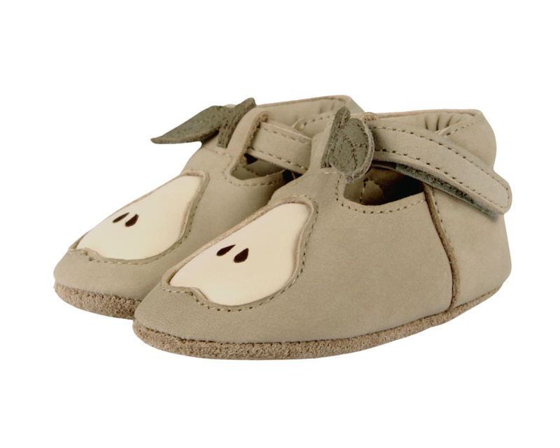 KIDS Donsje Qanoe Pear Shoes - Taupe Leather