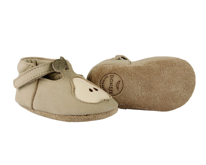 KIDS Donsje Qanoe Pear Shoes - Taupe Leather