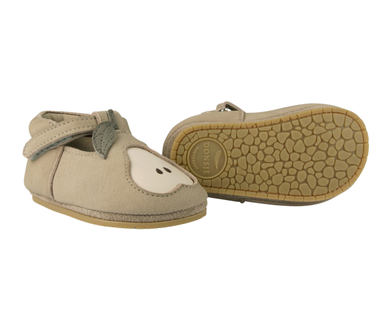 KIDS Donsje Qanoe Pear Shoes - Taupe Leather