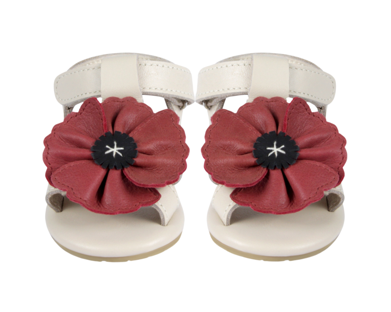 KIDS Donsje Tuti Fields Poppy Sandals - Scarlet Classic Leather