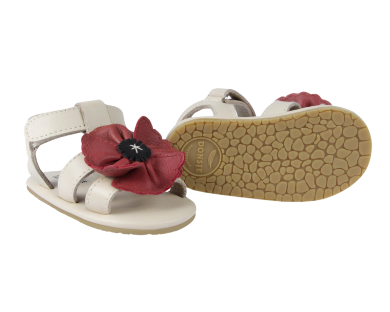 KIDS Donsje Tuti Fields Poppy Sandals - Scarlet Classic Leather
