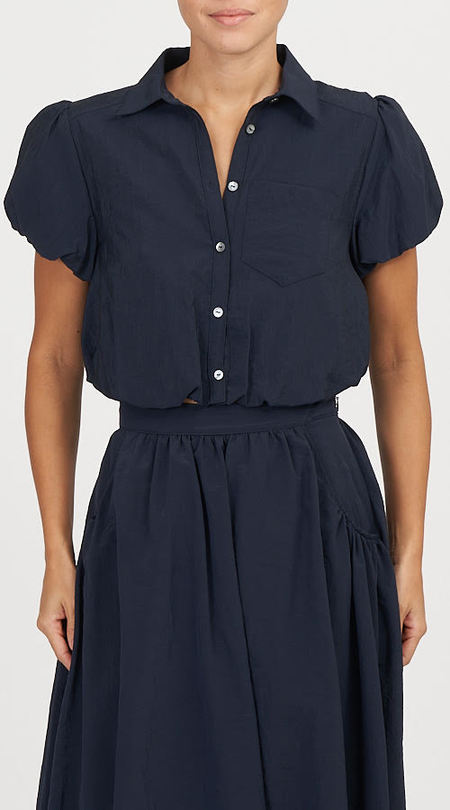 Cinq Sept Kaily Twist Front Stretch Halter Midi Dress - Navy | Garmentory Cinq Sept Kaily Twist Front Stretch Halter Midi Dress - Navy | Garmentory