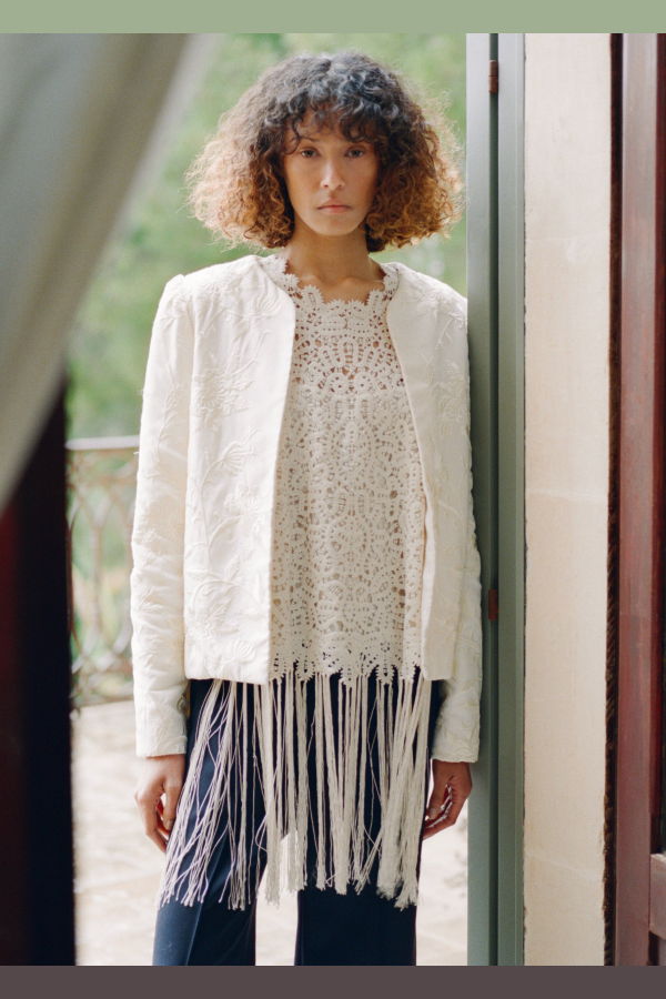 Sea NY Alina Emb Jacket - Cream