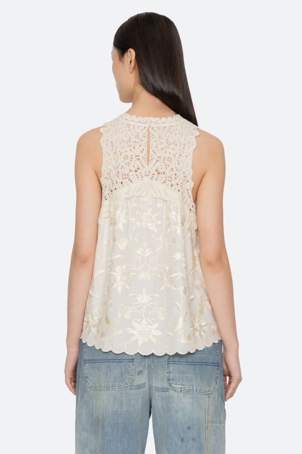 Sea NY Alina Tank - Cream