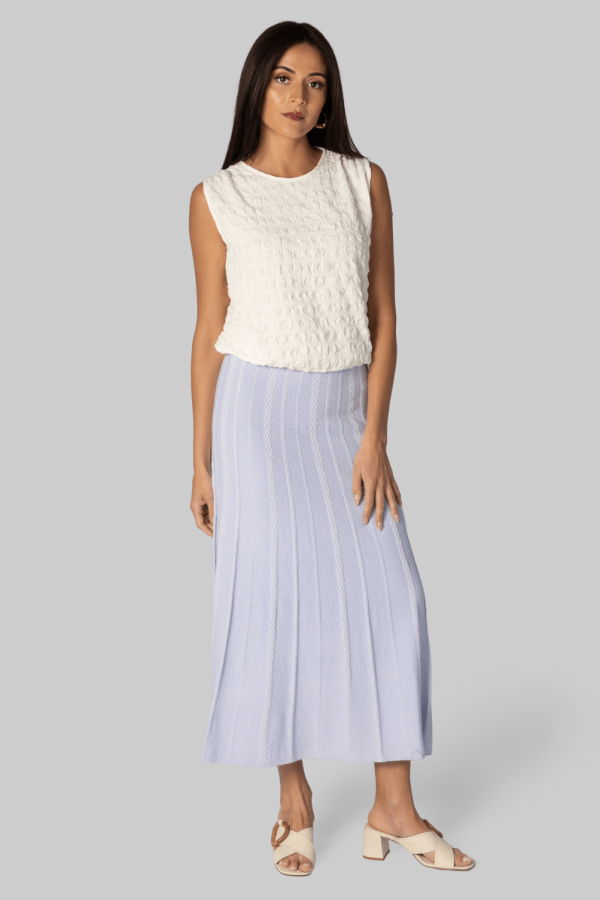 Proenza Schouler Bradley Crewneck in Textured Cotton Top - Off White