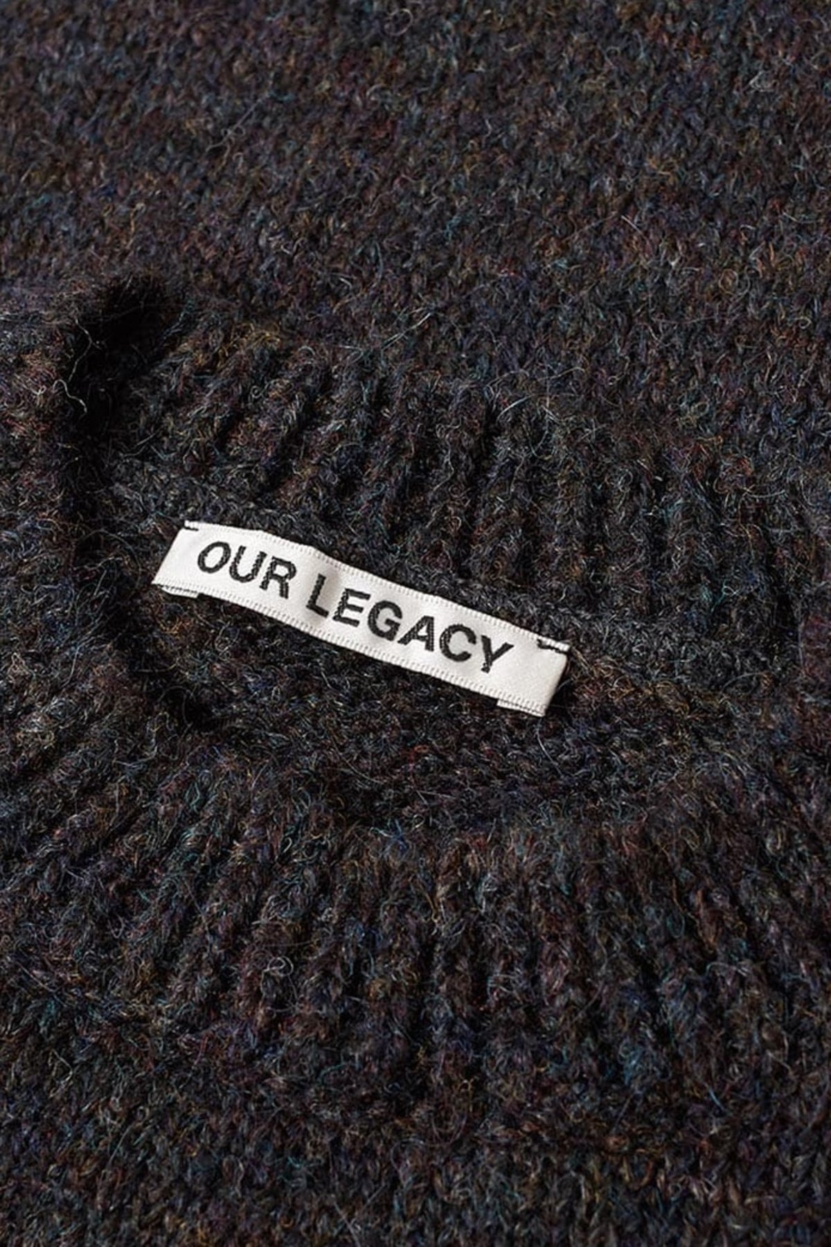 Our Legacy Base Roundneck Knit Tweed - Black | Garmentory