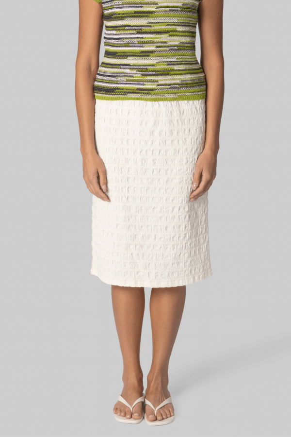 Proenza Schouler Lori Skirt in Textured Cotton - Off White