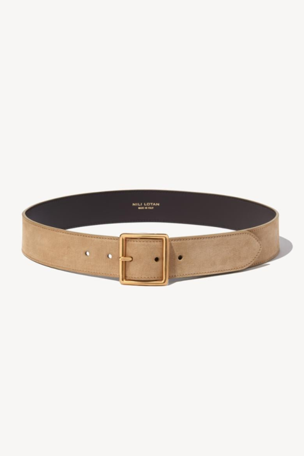 Nili Lotan Marcela Belt - Khaki/Gold
