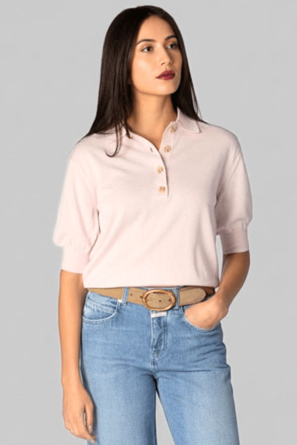 Apiece Apart Oda Rosewater Polo Top