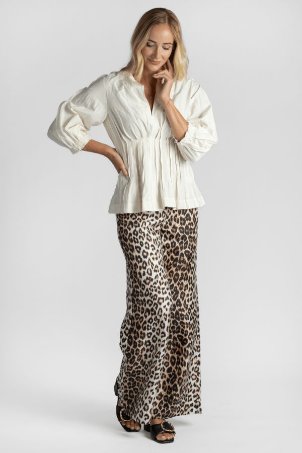 Apiece Apart Rocco Pleat Top - Cream