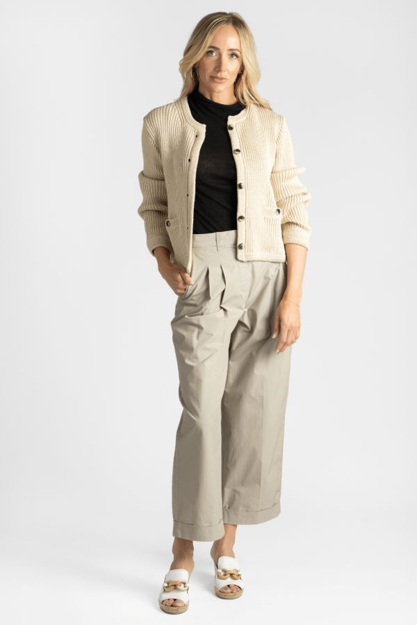Proenza Schouler Wilson Knit Jacket - Light Wheat