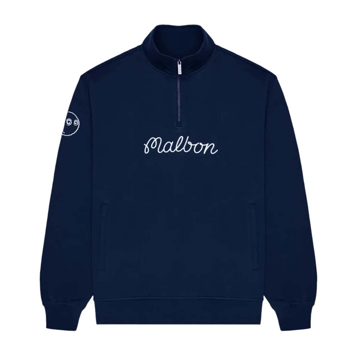 MALBON GOLF Collegiate Sweatshirt - Navy - Image 1 of 2