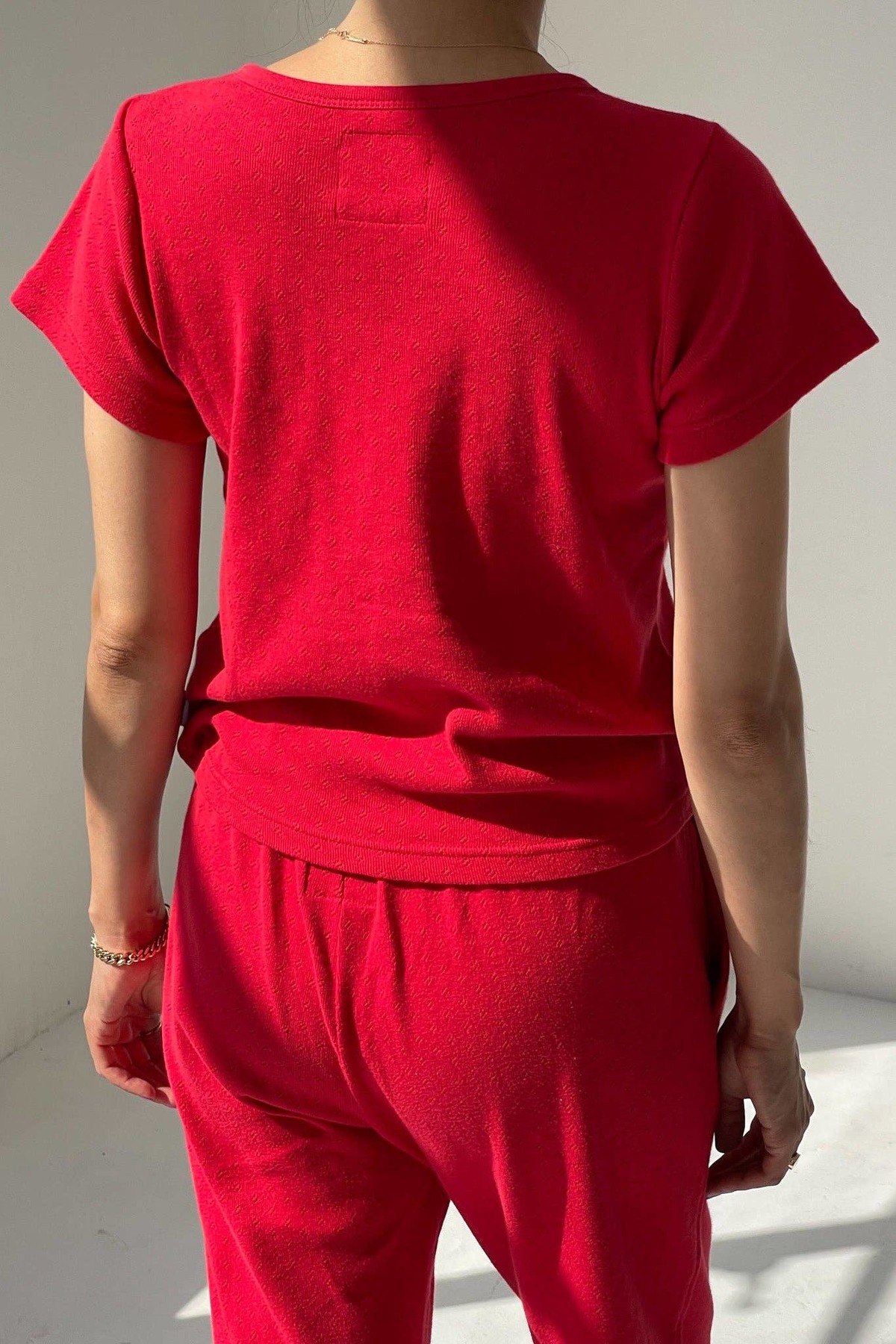 Le Bon Shoppe Pointelle Babe Tee - Image 5 of 9