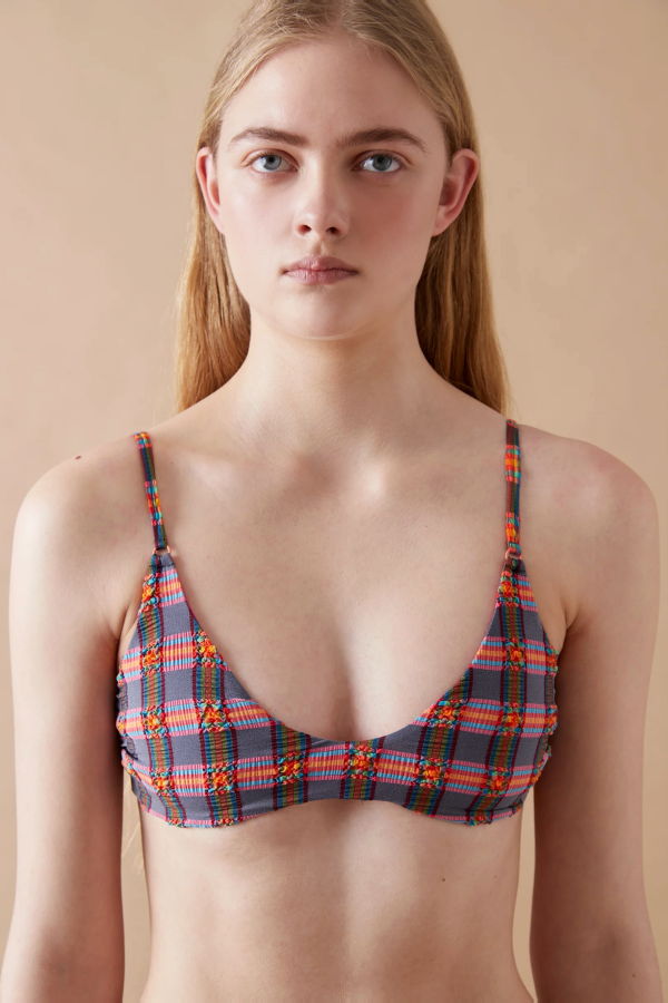 Caro Luna Belen Adjustable Bikini Top - Rainbow