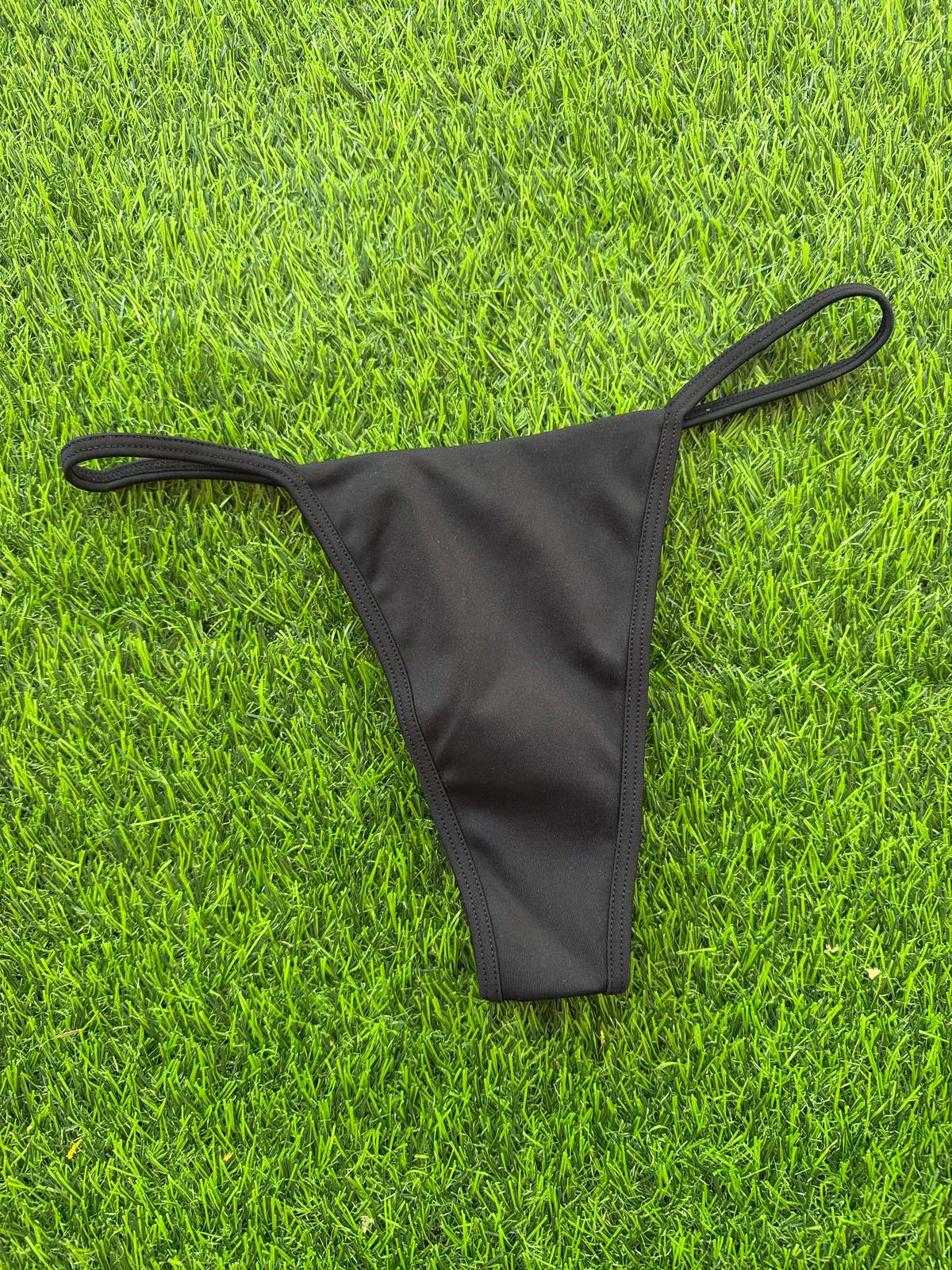 Ziah Copa Skimpy String Bikini Bottom - Black - Image 1 of 6