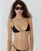 Ziah Fine Strap Triangle Bikini Top - Black - Thumbnail 2