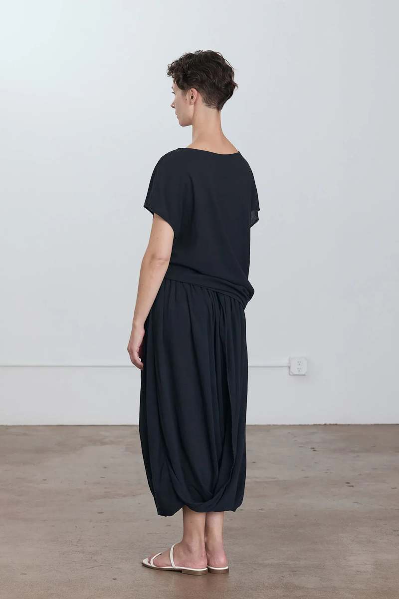 Black Crane Greek Column Skirt