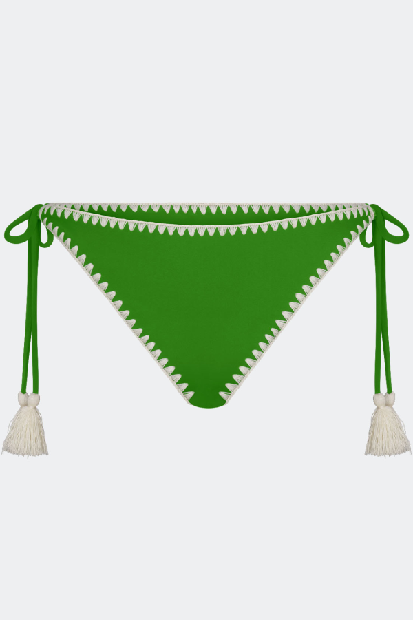 Simon Miller Bwai Embroidered Bikini Bottom - Grass Green