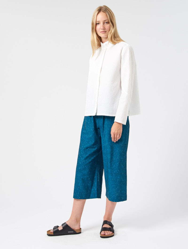 Yacco Maricard Nero Collar Pintuck Shirt - white | Garmentory