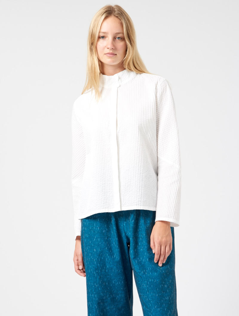 独特の上品 Maricard Yacco Nero Garmentory | white - Shirt Pintuck Collar トップス
