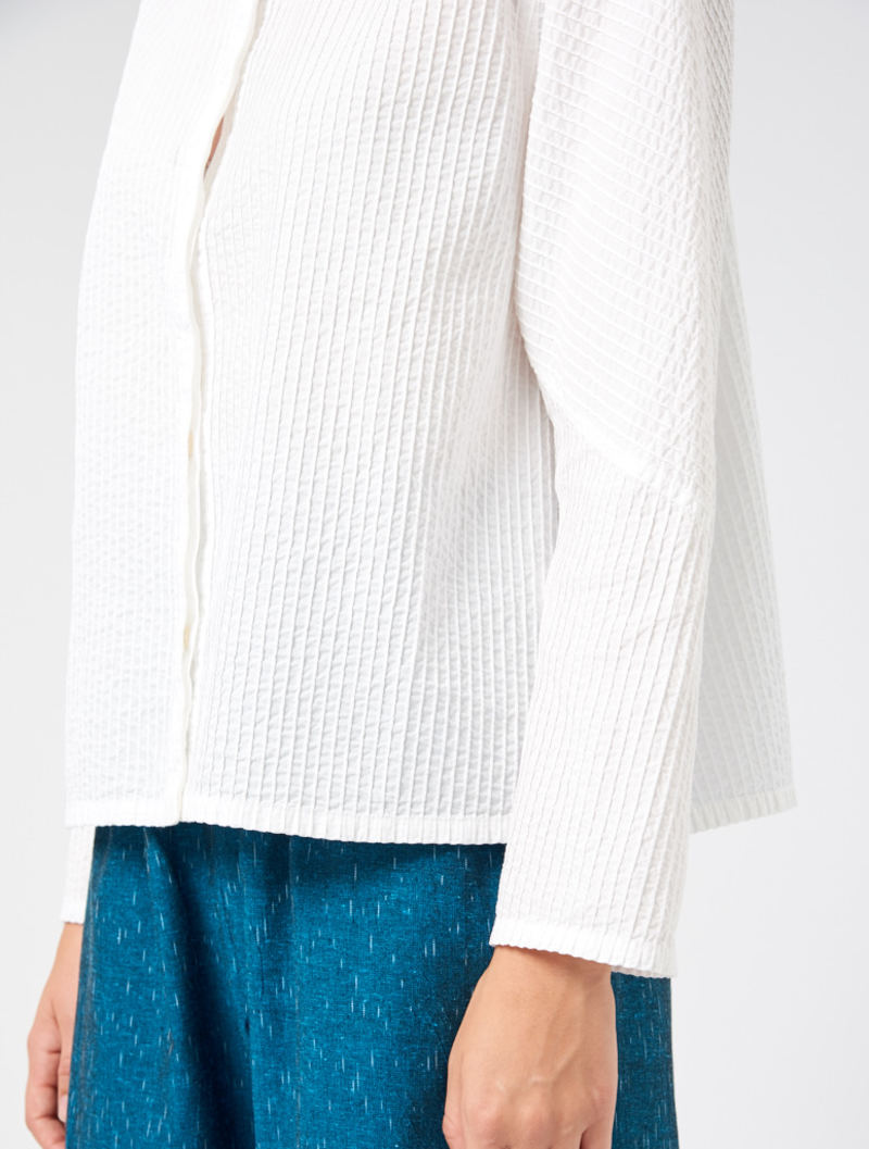 Yacco Maricard Nero Collar Pintuck Shirt - white | Garmentory