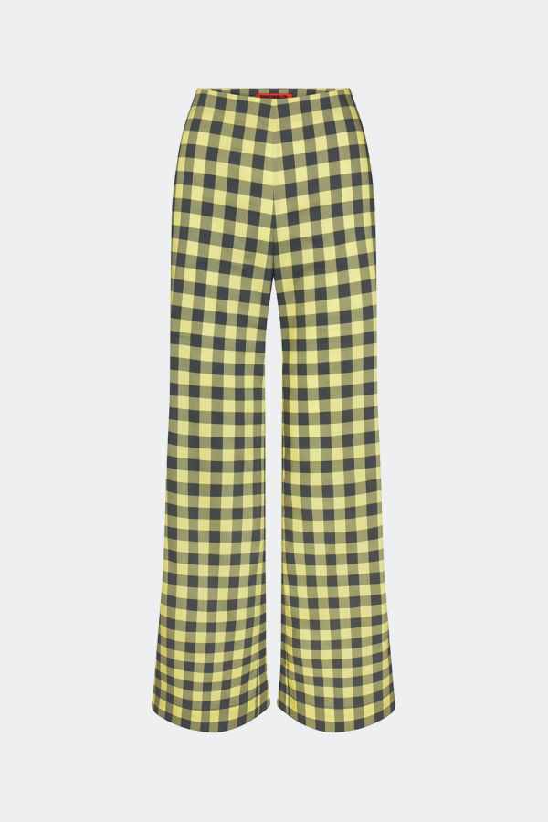 Simon Miller Pia Poplin Pant - Peridot/Ebony Gingham