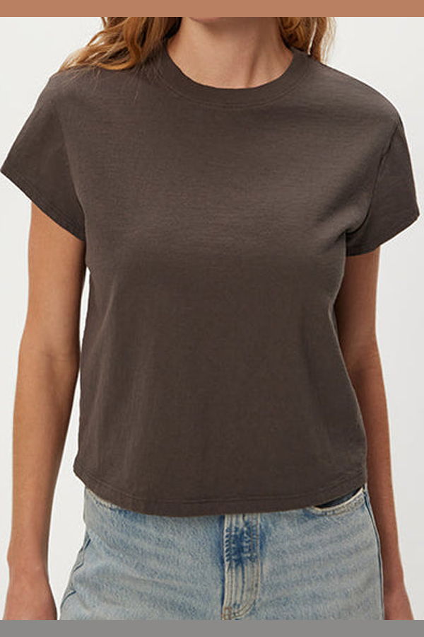 Michael Stars Solene Crew Tee - Quicksand