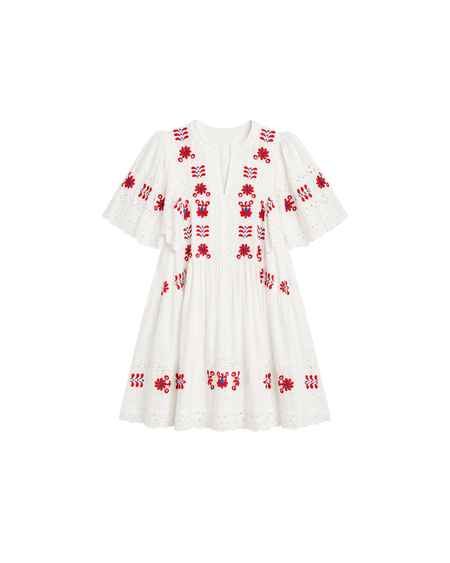 Sea NY Beena Embroidery Shortsleeve Dress - Taupe | Garmentory Sea NY Beena Embroidery Shortsleeve Dress - Taupe | Garmentory