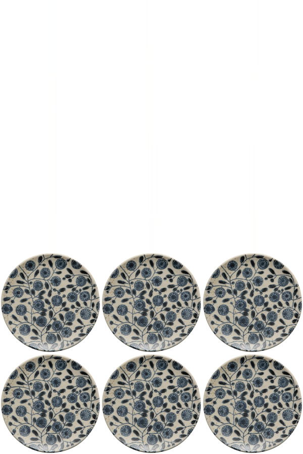 Danica Brands Set of 6 Calendula Element Appetizer Plate