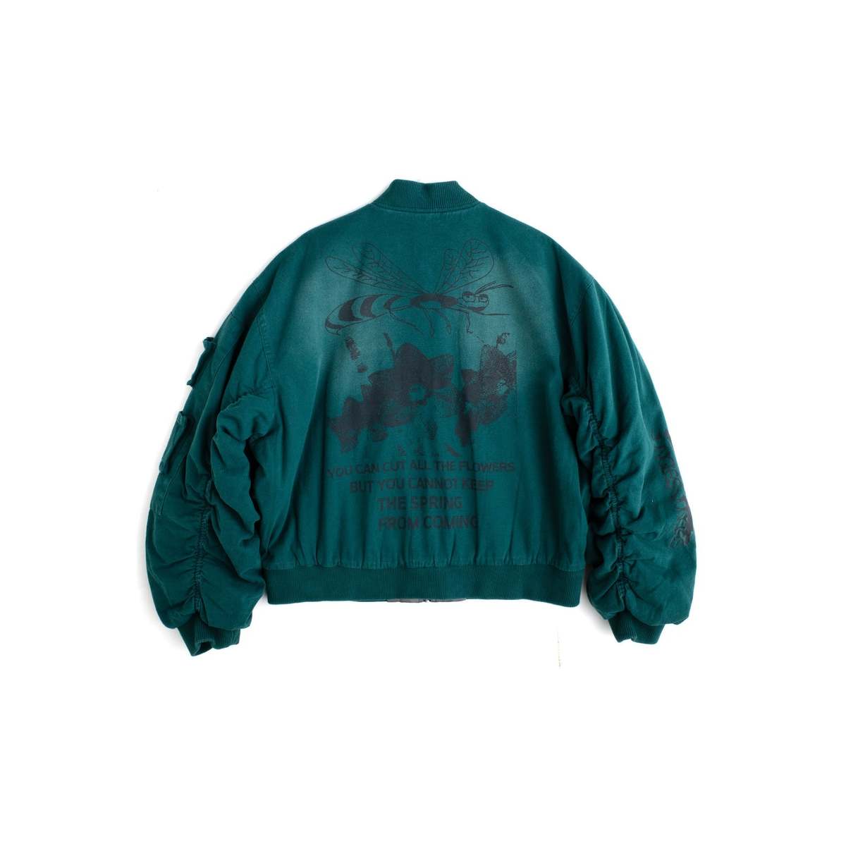 Jungles Jungles You Can Cut All the Flowers Reversible Bomber Jacket - Image 4 of 13