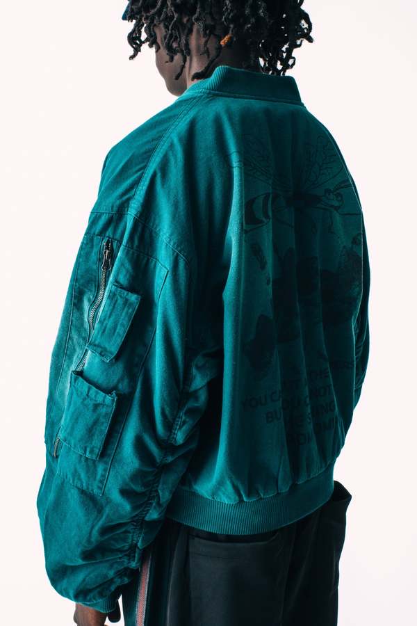 Jungles Jungles You Can Cut All the Flowers Reversible Bomber Jacket