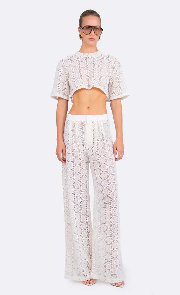 Nonchalant Label Cami Crop Top - Ivory